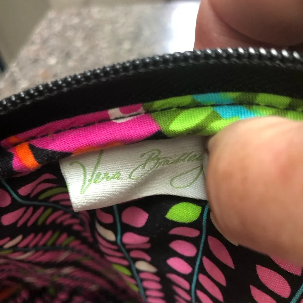 Vera Bradley Pink and Green Floral Laptop Zip Sleeve/Organizer As New